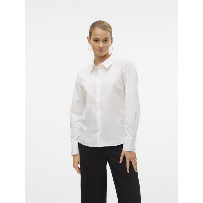 Vero Moda VMANNA LS FITTED SHIRT WVN GA NOOS Bright White | Freewear VMANNA LS FITTED SHIRT WVN GA NOOS - www.freewear.nl - Freewear