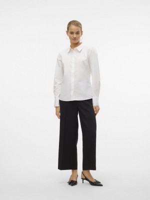 Vero Moda VMANNA LS FITTED SHIRT WVN GA NOOS Bright White | Freewear VMANNA LS FITTED SHIRT WVN GA NOOS - www.freewear.nl - Freewear
