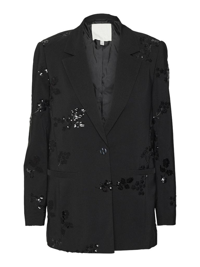VERO MODA - VMMITRA LS LOOSE EMBELLISHED BLAZER - 10318782 - Black