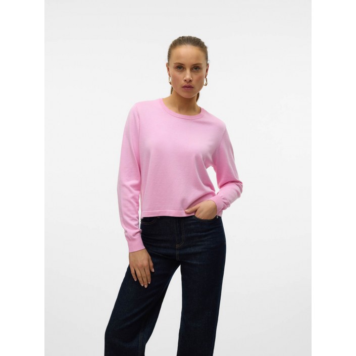 Vero Moda VMSILJE LS O-NECK SHORT PULLOVER GA: Bonbon | Freewear VMSILJE LS O-NECK SHORT PULLOVER GA: - www.freewear.nl - Freewear