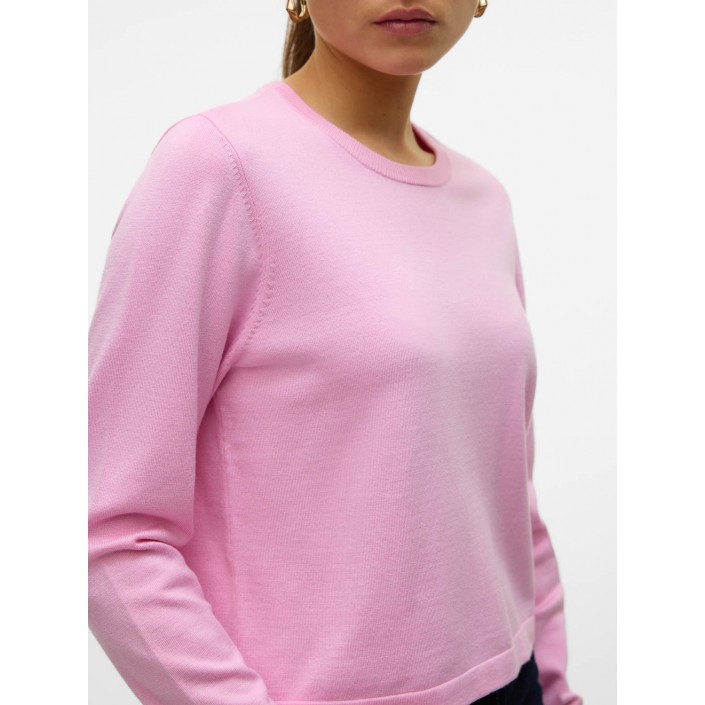 Vero Moda VMSILJE LS O-NECK SHORT PULLOVER GA: Bonbon | Freewear VMSILJE LS O-NECK SHORT PULLOVER GA: - www.freewear.nl - Freewear