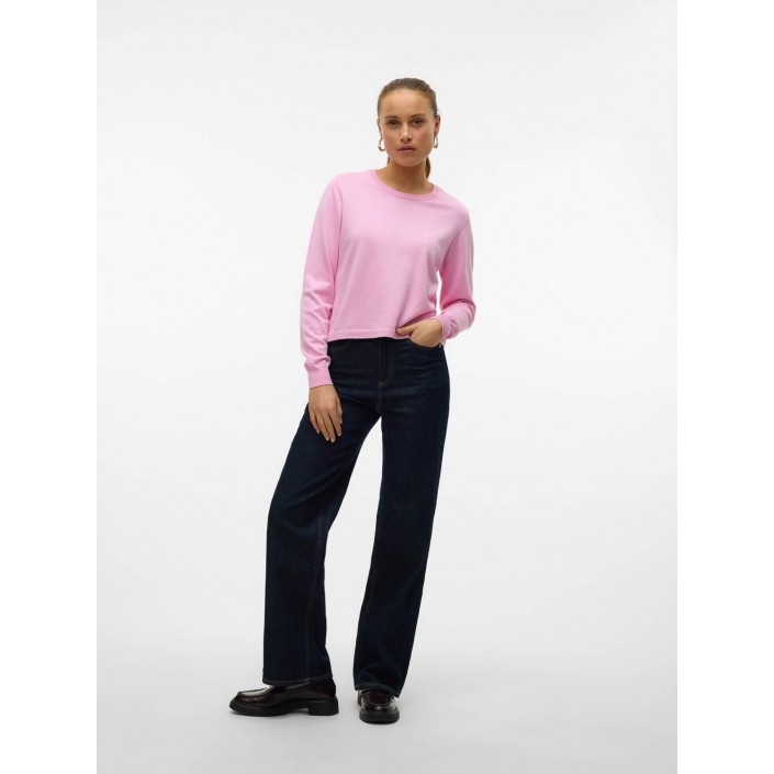 Vero Moda VMSILJE LS O-NECK SHORT PULLOVER GA: Bonbon | Freewear VMSILJE LS O-NECK SHORT PULLOVER GA: - www.freewear.nl - Freewear