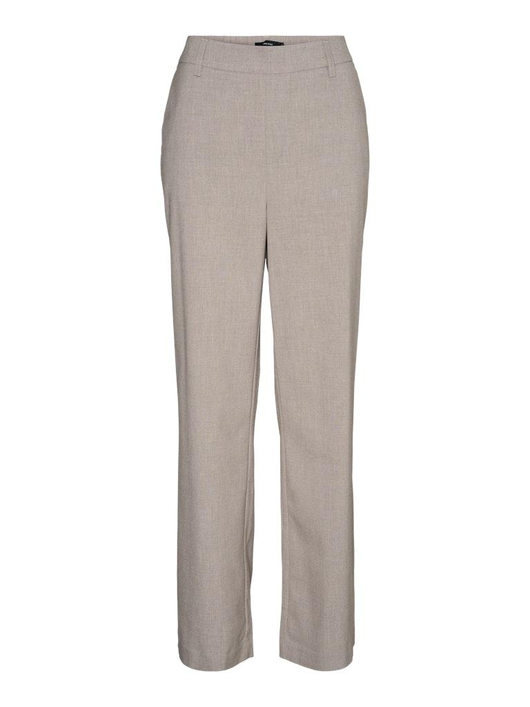 Vero Moda Broek Vmmaya Goody Mw Straight Pant Noos 10320534 Silver Mink/melange Dames Maat - W30 X L34
