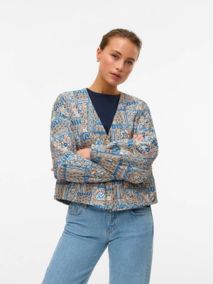 Vero Moda VMJANE LULU LS QUILTED JACKET WVN G: Birch/Lulu | Freewear VMJANE LULU LS QUILTED JACKET WVN G: - www.freewear.nl - Freewear