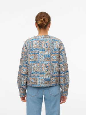 Vero Moda VMJANE LULU LS QUILTED JACKET WVN G: Birch/Lulu | Freewear VMJANE LULU LS QUILTED JACKET WVN G: - www.freewear.nl - Freewear
