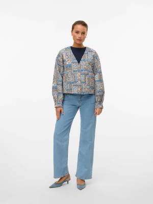Vero Moda VMJANE LULU LS QUILTED JACKET WVN G: Birch/Lulu | Freewear VMJANE LULU LS QUILTED JACKET WVN G: - www.freewear.nl - Freewear