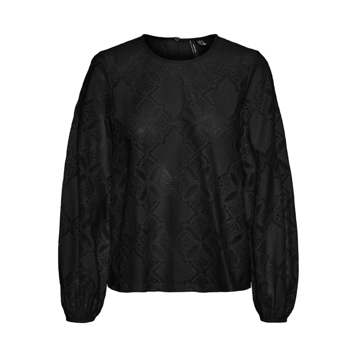 Vero Moda VMLONI LS TOP WVN Black | Freewear VMLONI LS TOP WVN - www.freewear.nl - Freewear