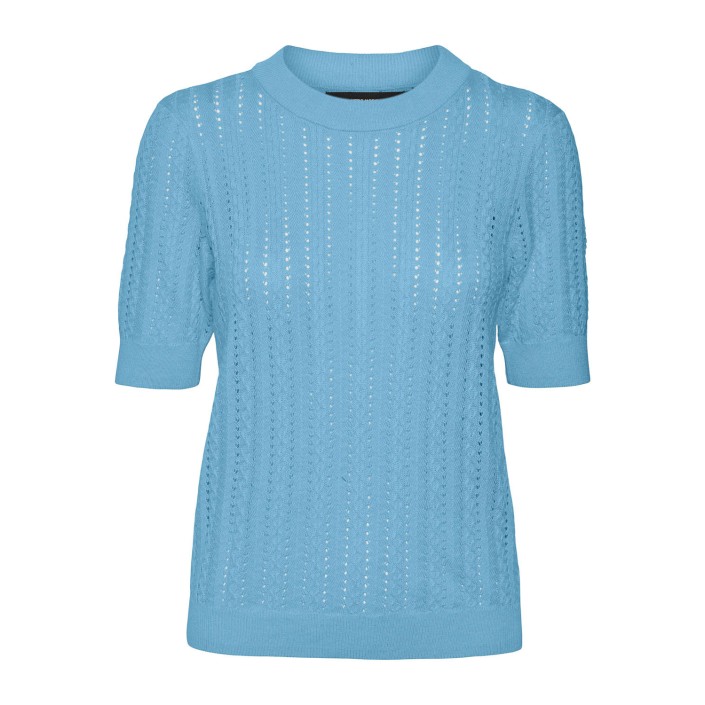 Vero Moda VMMORENA 2/4 O-NECK PULLOVER GA BOO: Airy Blue | Freewear VMMORENA 2/4 O-NECK PULLOVER GA BOO: - www.freewear.nl - Freewear