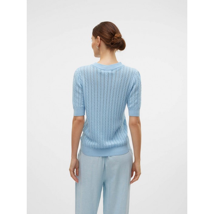 Vero Moda VMMORENA 2/4 O-NECK PULLOVER GA BOO: Airy Blue | Freewear VMMORENA 2/4 O-NECK PULLOVER GA BOO: - www.freewear.nl - Freewear