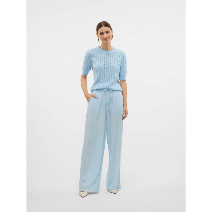 Vero Moda VMMORENA 2/4 O-NECK PULLOVER GA BOO: Airy Blue | Freewear VMMORENA 2/4 O-NECK PULLOVER GA BOO: - www.freewear.nl - Freewear