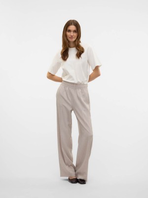 Vero Moda VMCASSIDY HW LOOSE PULL ON PANT BOO Vapor Blue/MELANGE | Freewear VMCASSIDY HW LOOSE PULL ON PANT BOO - www.freewear.nl - Freewear