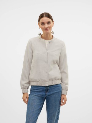Vero Moda VMCASSIDY LS BOMBER JACKET BOO Vapor Blue/MELANGE | Freewear VMCASSIDY LS BOMBER JACKET BOO - www.freewear.nl - Freewear