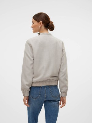 Vero Moda VMCASSIDY LS BOMBER JACKET BOO Vapor Blue/MELANGE | Freewear VMCASSIDY LS BOMBER JACKET BOO - www.freewear.nl - Freewear
