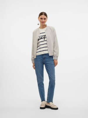 Vero Moda VMCASSIDY LS BOMBER JACKET BOO Vapor Blue/MELANGE | Freewear VMCASSIDY LS BOMBER JACKET BOO - www.freewear.nl - Freewear