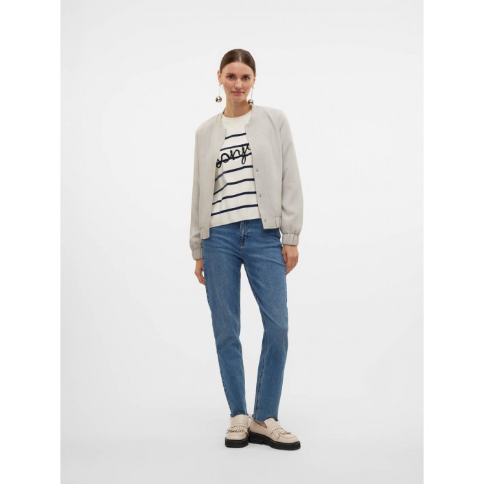 Vero Moda VMCASSIDY LS BOMBER JACKET BOO Vapor Blue/MELANGE | Freewear VMCASSIDY LS BOMBER JACKET BOO - www.freewear.nl - Freewear