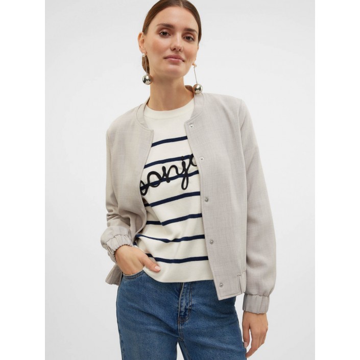 Vero Moda VMCASSIDY LS BOMBER JACKET BOO Vapor Blue/MELANGE | Freewear VMCASSIDY LS BOMBER JACKET BOO - www.freewear.nl - Freewear