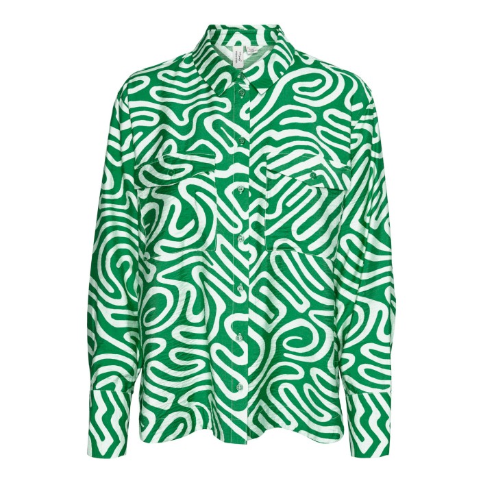 Vero Moda VMVIGDIS L/S SHIRT WVN BTQ GA Bosphorus/Vigdis | Freewear VMVIGDIS L/S SHIRT WVN BTQ GA - www.freewear.nl - Freewear