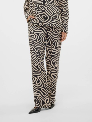 Vero Moda VMVIGDIS H/W PANTS WVN BTQ GA Black/Vigdis | Freewear VMVIGDIS H/W PANTS WVN BTQ GA - www.freewear.nl - Freewear