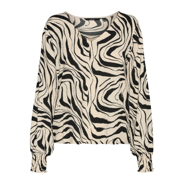 Vero Moda VMCPOET LS TOP JRS GA BOO CUR Birch/Buki | Freewear VMCPOET LS TOP JRS GA BOO CUR - www.freewear.nl - Freewear