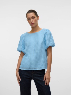 Vero Moda VMNOMI SS TOP JRS GA Airy Blue | Freewear VMNOMI SS TOP JRS GA - www.freewear.nl - Freewear