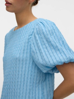 Vero Moda VMNOMI SS TOP JRS GA Airy Blue | Freewear VMNOMI SS TOP JRS GA - www.freewear.nl - Freewear
