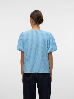 Vero Moda VMNOMI SS TOP JRS GA Airy Blue | Freewear VMNOMI SS TOP JRS GA - www.freewear.nl - Freewear