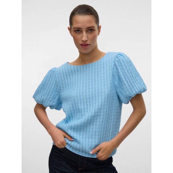 Vero Moda VMNOMI SS TOP JRS GA Airy Blue | Freewear VMNOMI SS TOP JRS GA - www.freewear.nl - Freewear