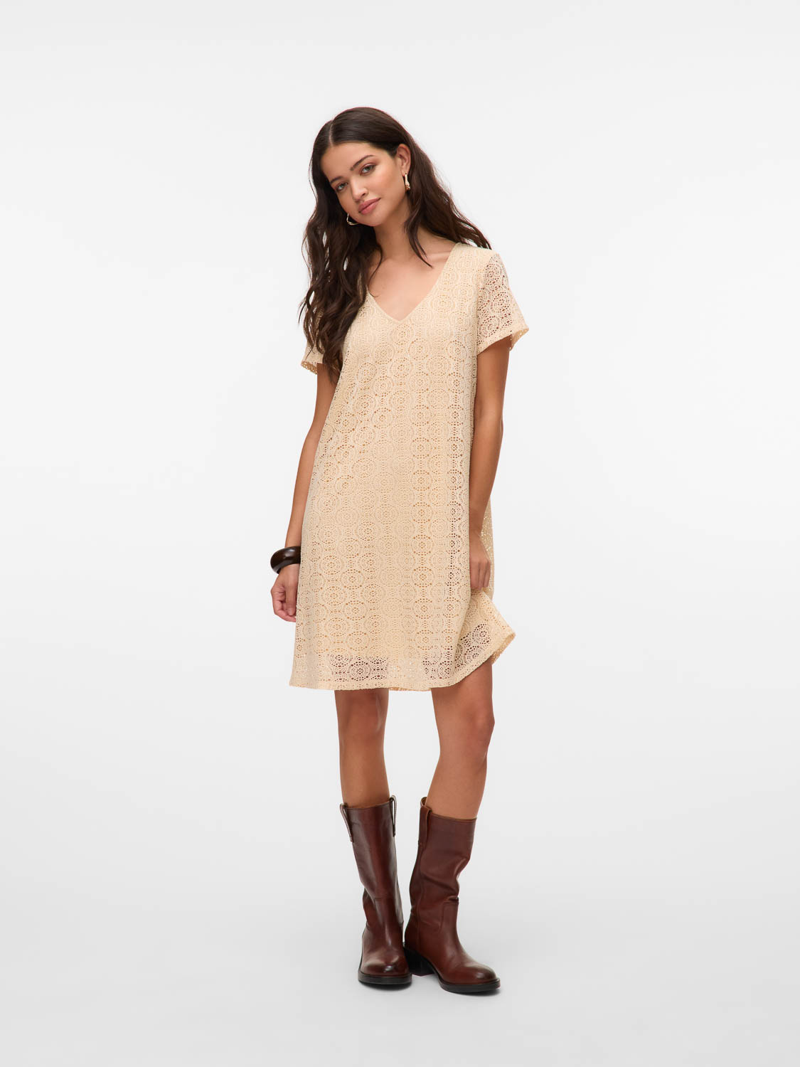 Vero moda Vmmaya Ss V Neck Short Dress Jrs Vo