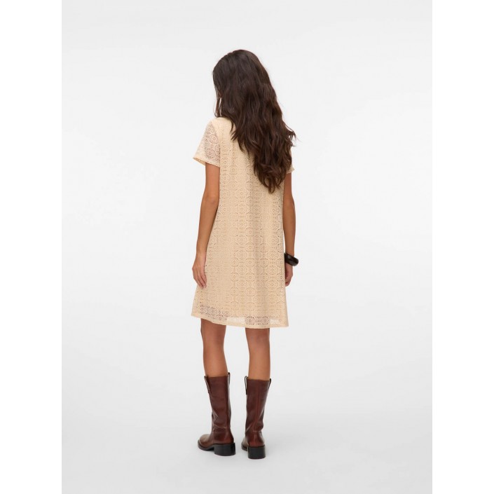 Vero Moda VMMAYA SS V NECK SHORT DRESS JRS VO Birch | Freewear VMMAYA SS V NECK SHORT DRESS JRS VO - www.freewear.nl - Freewear