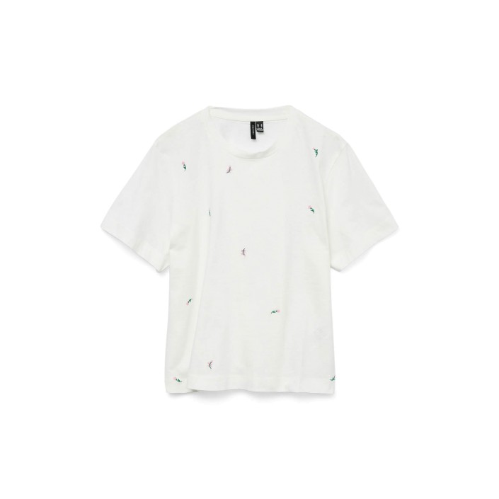 Vero Moda VMSOLVEI METTE SS TOP BOX JRS SPE G: Snow White/FLOWERS | Freewear VMSOLVEI METTE SS TOP BOX JRS SPE G: - www.freewear.nl - Freewear