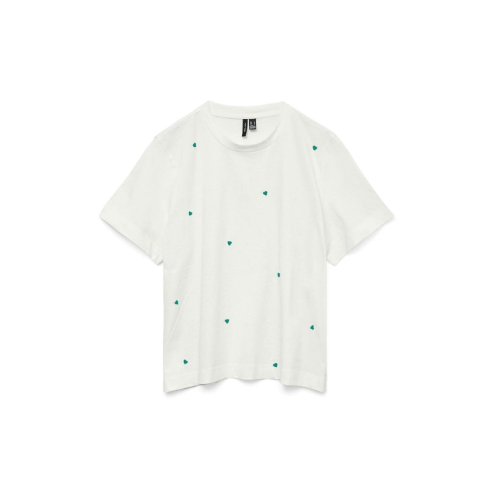 Vero Moda VMSOLVEI METTE SS TOP BOX JRS SPE G: Snow White/HEARTS | Freewear VMSOLVEI METTE SS TOP BOX JRS SPE G: - www.freewear.nl - Freewear