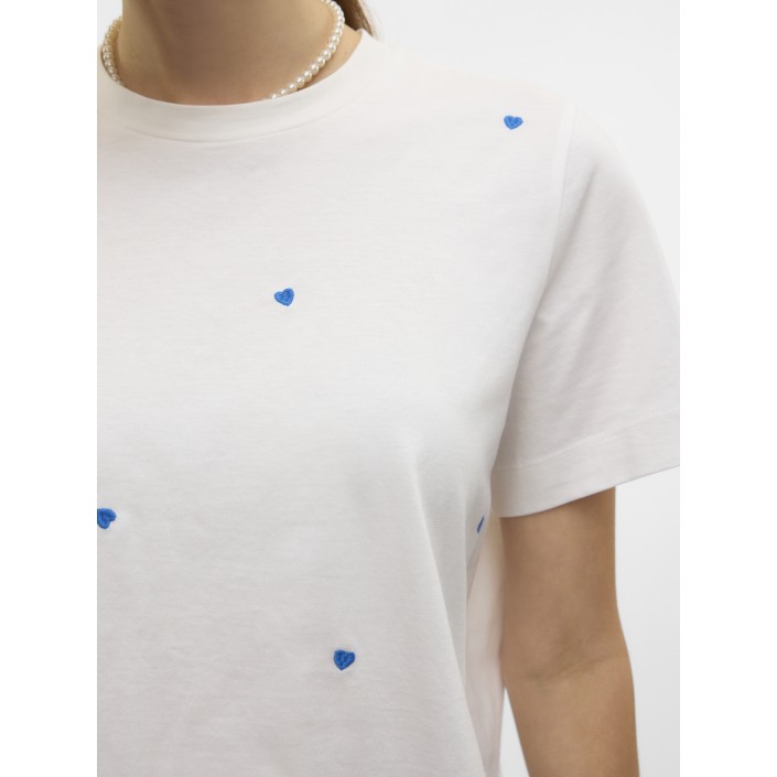 Vero Moda VMSOLVEI METTE SS TOP BOX JRS SPE G: Snow White/HEARTS | Freewear VMSOLVEI METTE SS TOP BOX JRS SPE G: - www.freewear.nl - Freewear