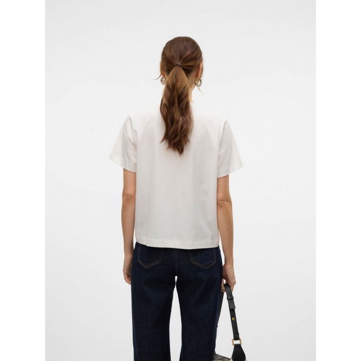Vero Moda VMSOLVEI METTE SS TOP BOX JRS SPE G: Snow White/STRAWBERRYS | Freewear VMSOLVEI METTE SS TOP BOX JRS SPE G: - www.freewear.nl - Freewear