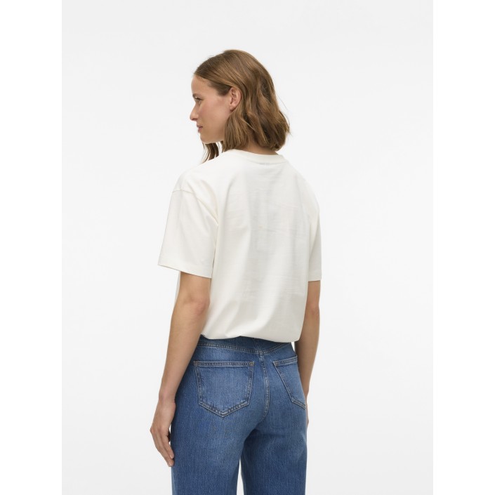 Vero Moda VMSARA MIA SS TOP BOX JRS SPE GA Snow White/BONVOYAGE | Freewear VMSARA MIA SS TOP BOX JRS SPE GA - www.freewear.nl - Freewear
