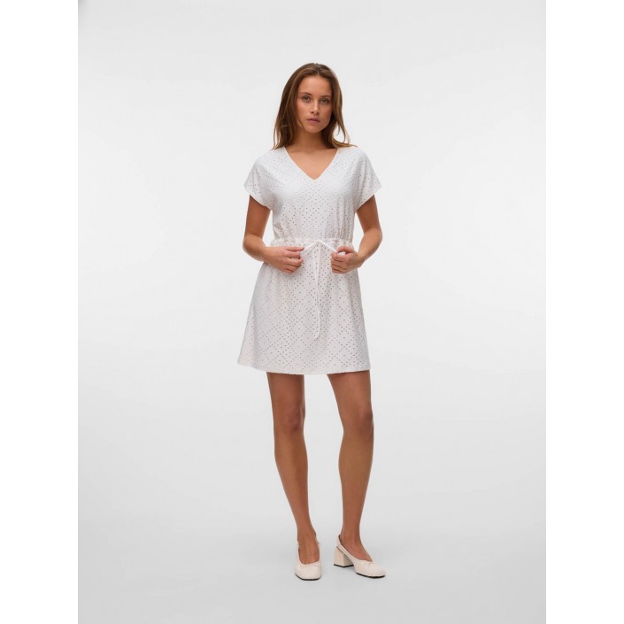 Vero Moda VMTASSA SS SHORT DRESS JRS NOOS Snow White | Freewear VMTASSA SS SHORT DRESS JRS NOOS - www.freewear.nl - Freewear