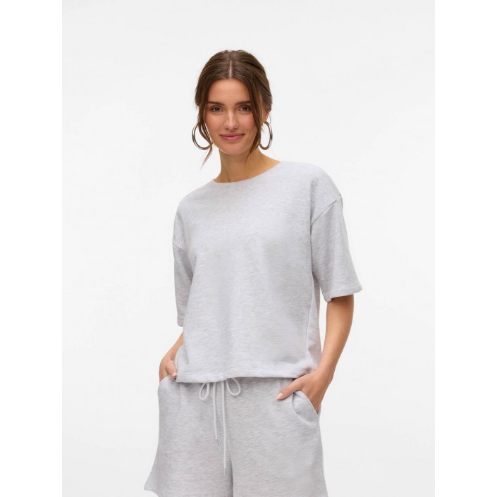 Vero Moda VMRONJA 2/4 SWEAT JRS GA NOOS Super Light Grey Melange | Freewear VMRONJA 2/4 SWEAT JRS GA NOOS - www.freewear.nl - Freewear