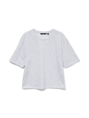 Vero Moda VMRONJA 2/4 SWEAT JRS GA NOOS Super Light Grey Melange | Freewear VMRONJA 2/4 SWEAT JRS GA NOOS - www.freewear.nl - Freewear