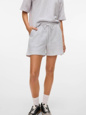 Vero Moda VMRONJA SHORTS JRS GA NOOS Super Light Grey Melange | Freewear VMRONJA SHORTS JRS GA NOOS - www.freewear.nl - Freewear