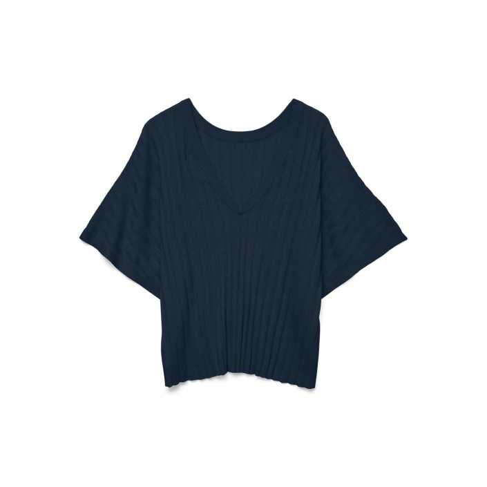 Vero Moda VMBARBADOS SS V-BACK PULLOVER GA SE Navy Blazer | Freewear VMBARBADOS SS V-BACK PULLOVER GA SE - www.freewear.nl - Freewear