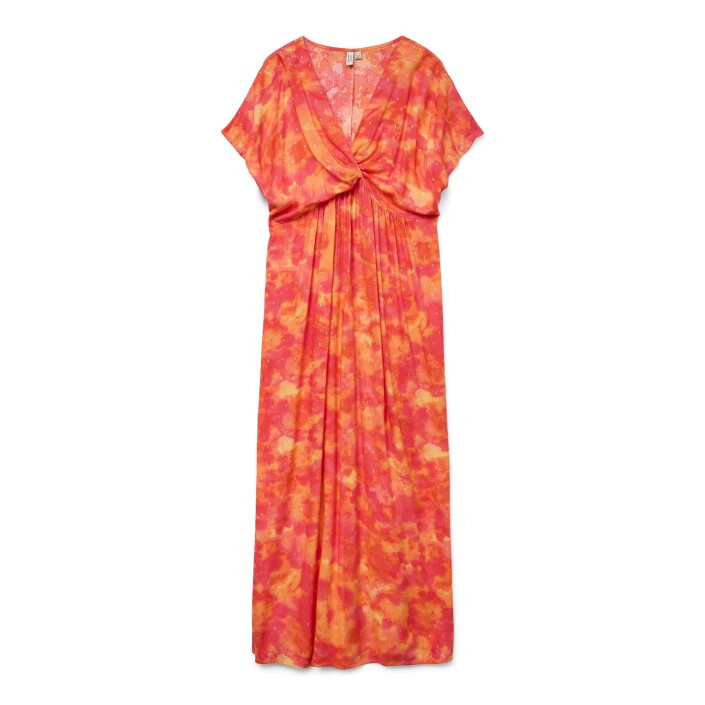 Vero Moda VMCIANA SS V-NECK ANKLE DRESS WVN L: Golden Straw/Ciana W/O lurex | Freewear VMCIANA SS V-NECK ANKLE DRESS WVN L: - www.freewear.nl - Freewear