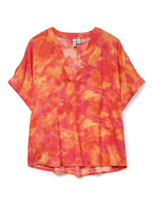 Vero Moda VMCIANA SS V-NECK TOP WVN LCS GA Golden Straw/Ciana W/O lurex | Freewear VMCIANA SS V-NECK TOP WVN LCS GA - www.freewear.nl - Freewear