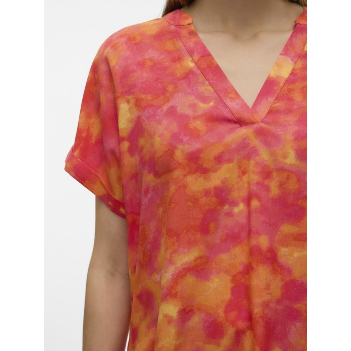 Vero Moda VMCIANA SS V-NECK TOP WVN LCS GA Golden Straw/Ciana W/O lurex | Freewear VMCIANA SS V-NECK TOP WVN LCS GA - www.freewear.nl - Freewear