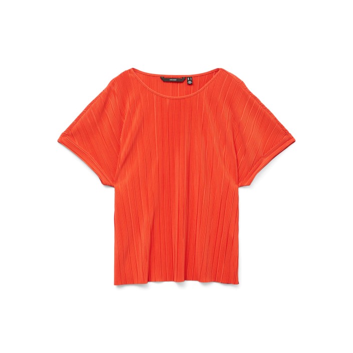Vero Moda VMAURORA SS O-NECK T-SHIRT JRS GA Fiery Red | Freewear VMAURORA SS O-NECK T-SHIRT JRS GA - www.freewear.nl - Freewear