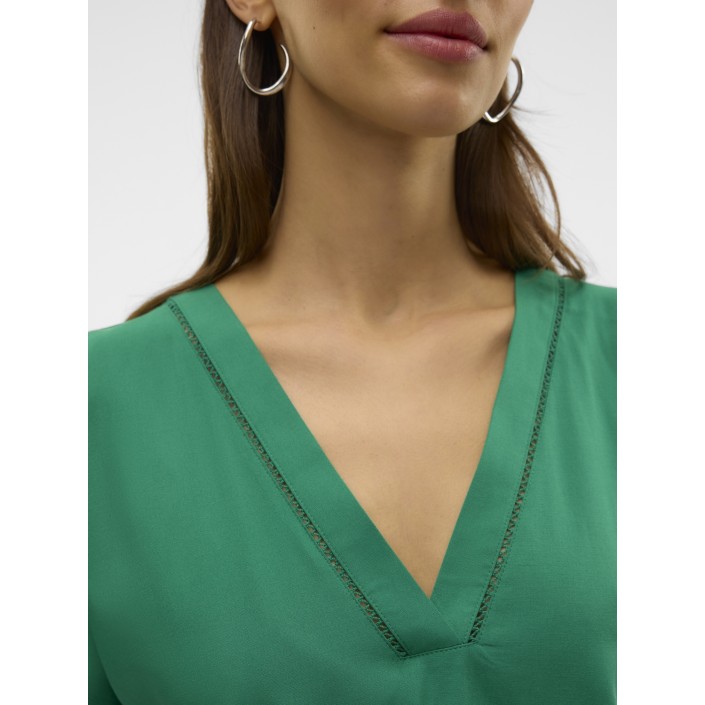 Vero Moda VMBELLA SS WIDE TOP WVN GA Bosphorus | Freewear VMBELLA SS WIDE TOP WVN GA - www.freewear.nl - Freewear