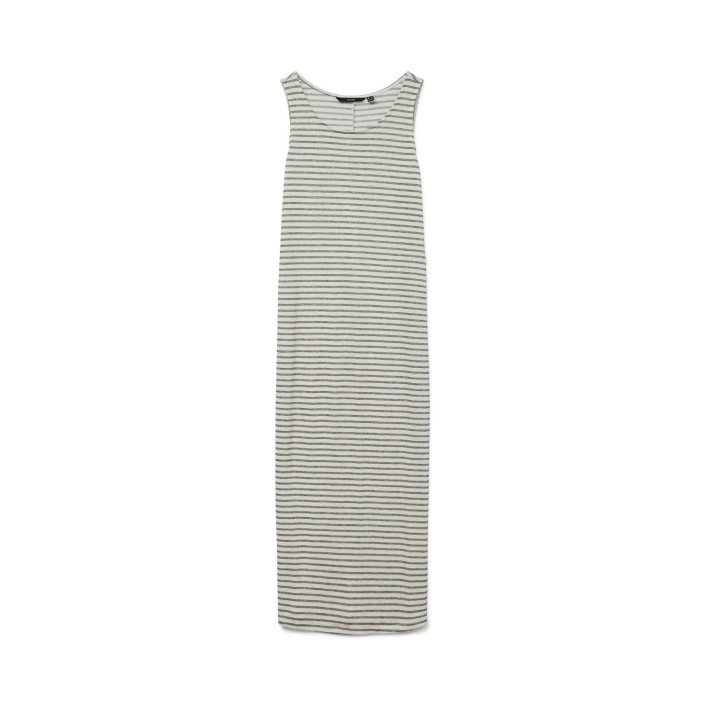 Vero Moda VMGINA SL 7/8 DRESS JRS NOOS Oatmeal/Black | Freewear VMGINA SL 7/8 DRESS JRS NOOS - www.freewear.nl - Freewear