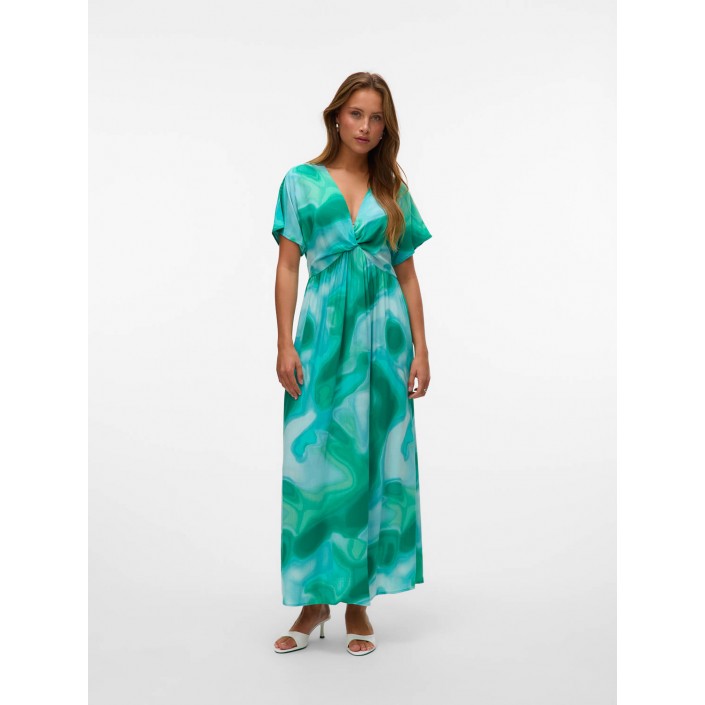 Vero Moda VMVADE S/S V-NECK ANKLE DRESS WVN L: Bosphorus/VADE | Freewear VMVADE S/S V-NECK ANKLE DRESS WVN L: - www.freewear.nl - Freewear