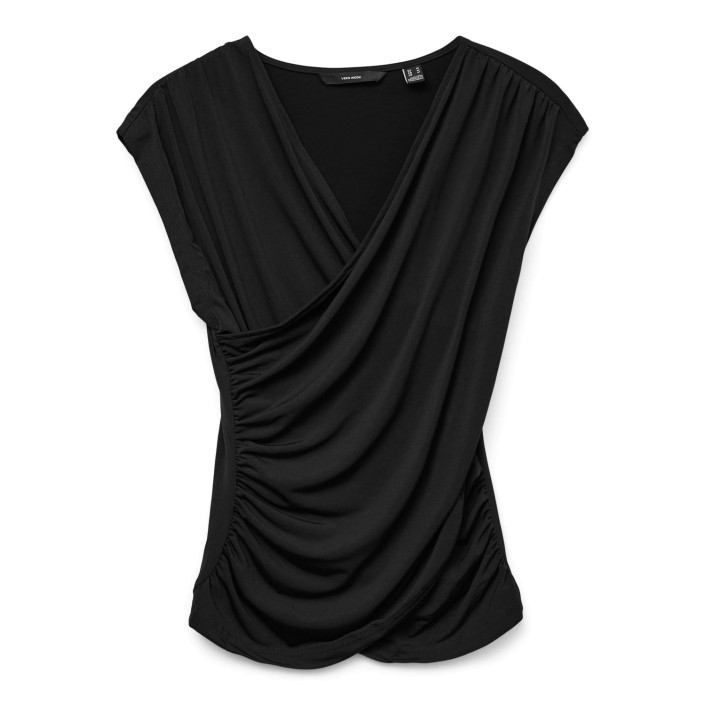 Vero Moda VMDAISY SL V-NECK TOP JRS GA Black | Freewear VMDAISY SL V-NECK TOP JRS GA - www.freewear.nl - Freewear
