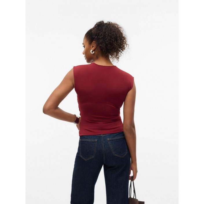 Vero Moda VMDAISY SL V-NECK TOP JRS GA Syrah | Freewear VMDAISY SL V-NECK TOP JRS GA - www.freewear.nl - Freewear