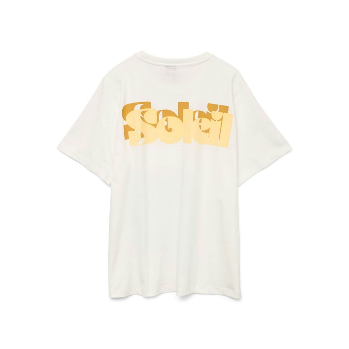 Vero Moda VMDORIS CATY SS TOP BOX JRS GA Snow White/SOLEIL | Freewear VMDORIS CATY SS TOP BOX JRS GA - www.freewear.nl - Freewear