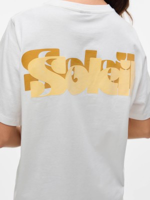 Vero Moda VMDORIS CATY SS TOP BOX JRS GA Snow White/SOLEIL | Freewear VMDORIS CATY SS TOP BOX JRS GA - www.freewear.nl - Freewear